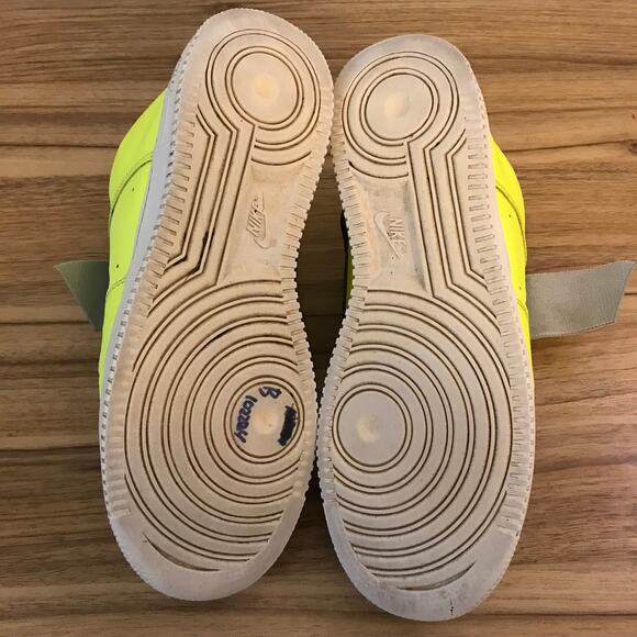 Nike Air Force 1 Utility Volt Mens Size US 9 Shoes Yellow Low Trainer Sneakers - Picture 7 of 7